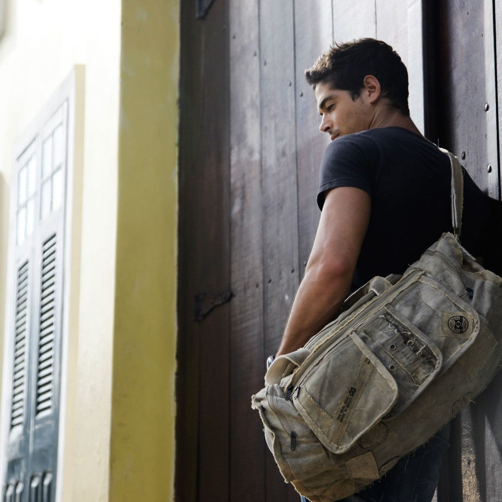 tarp messenger bag Recycled Tarp Messenger Bag